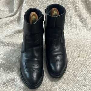Durango Black‎ Leather Side Zip Western Boot Size 9EE